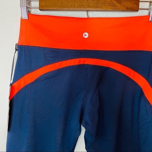 90 Degree by Reflex Leggings Blue and Orange SZ:S - Picture 4 of 5